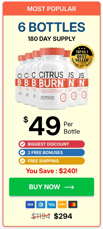 citrusburn 180 day supply order now