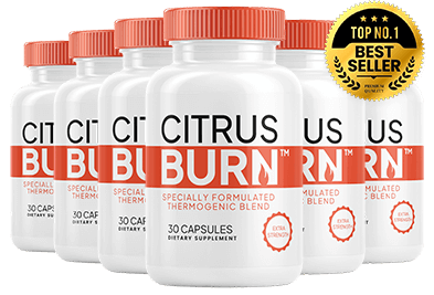 Six bottles of CitrusBurn capsules, the 180-day best-value package